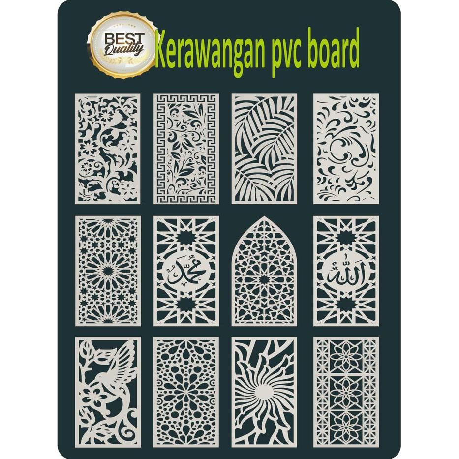 "New" KRAWANGAN PVC BOARD / ORNAMEN PVC FOAM BOARD TEBAL 5MM /PARTISI