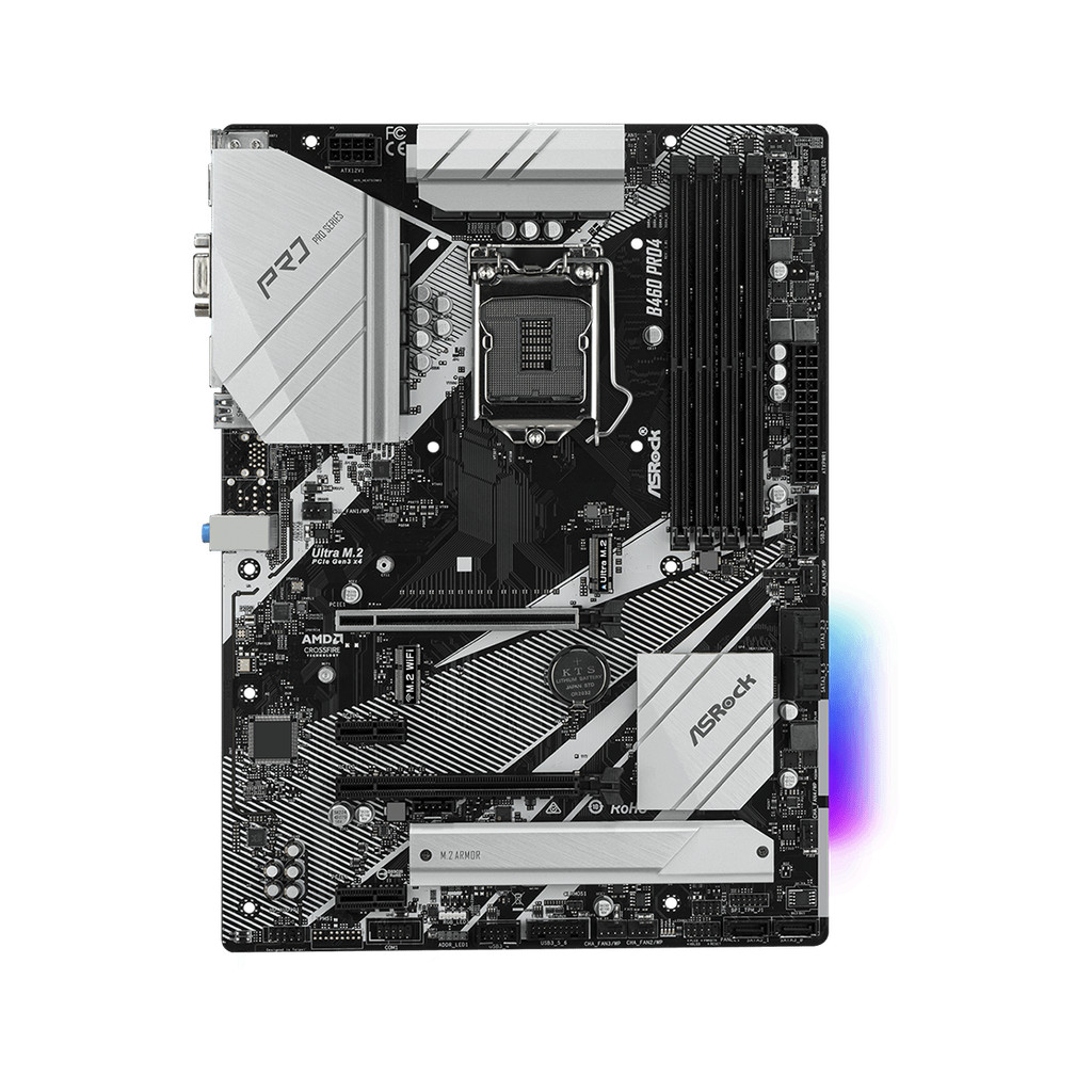 ASROCK B460 PRO4 compatible con enchufe B460 1200 i5-10400 i5-10600K i7-10700 i3-10100 11700