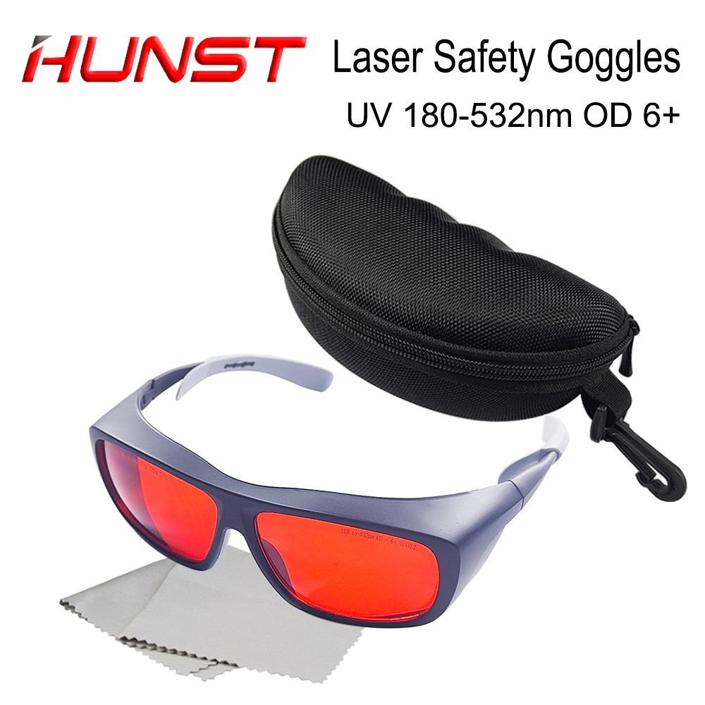HUNST OD 6+ Professional Laser Glasses Protective Goggles for 355nm UV Laser 450nm Blue Laser and