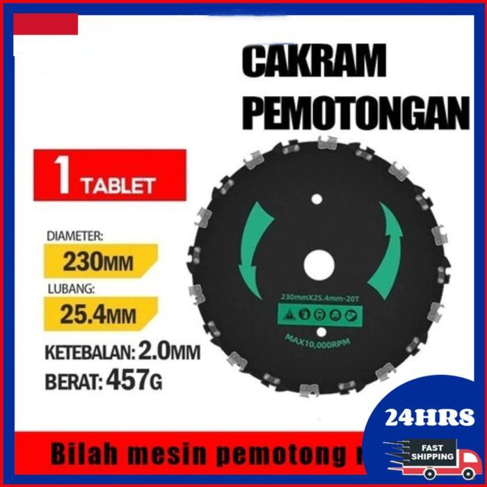 Bilah Mesin Pemotong Rumput Menebal Bilah Gergaji Rantai Melingkar Baja Mangan/Pedang Logam/ Bilah