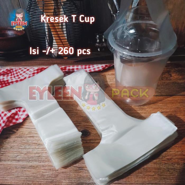 Kantong Kresek T Cup 1 Gelas Plastik Tenteng Take Away