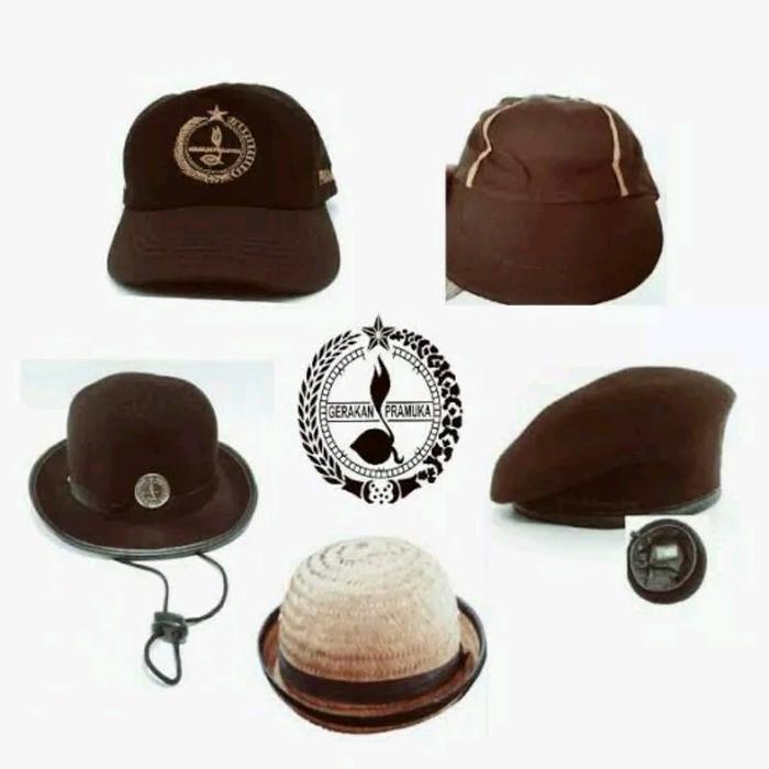 ORIGINAL TOPI PRAMUKA BENTUK BERET BARET TNI KOBOI PET READY STOCK
