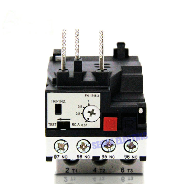 Motor Protector Three Phase 3P 0.45A,0.67A,1A,1.5A Thermal Overload Relay RHN-10K