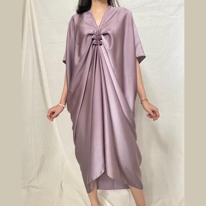 Best Seller Kaftan Wanita Polos Silk Premium / Kaftan Polos Satin Elegant Premium / Kaftan Polos