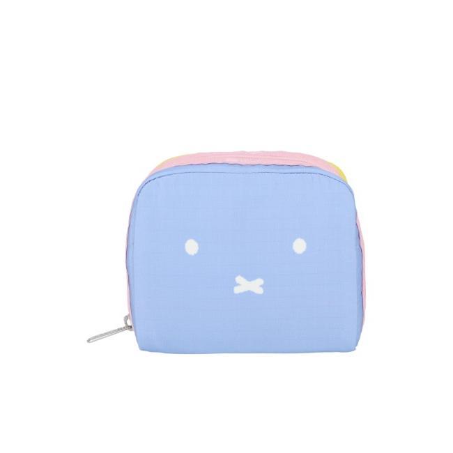 LeSportsac SQUARE COSMETIC In MIFFY BLUE/YELLOW SQ L6701HF12W25