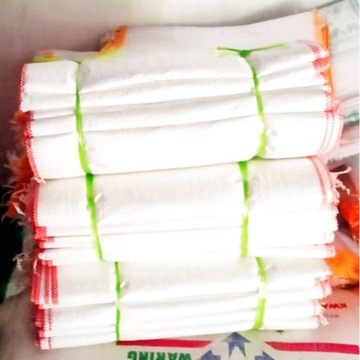 Karung Plastik 25Kg Jenis Dop [50Pcs] Karung Polos Putih Ukuran 45X75Cm