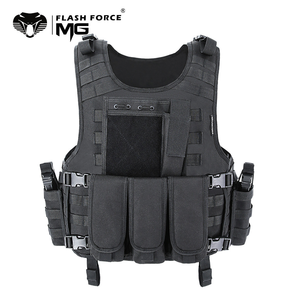 Mgflashforce Molle Airsoft Vest Tactical Vest Plate Carrier Fishing Hunting Paintball Vest Armor