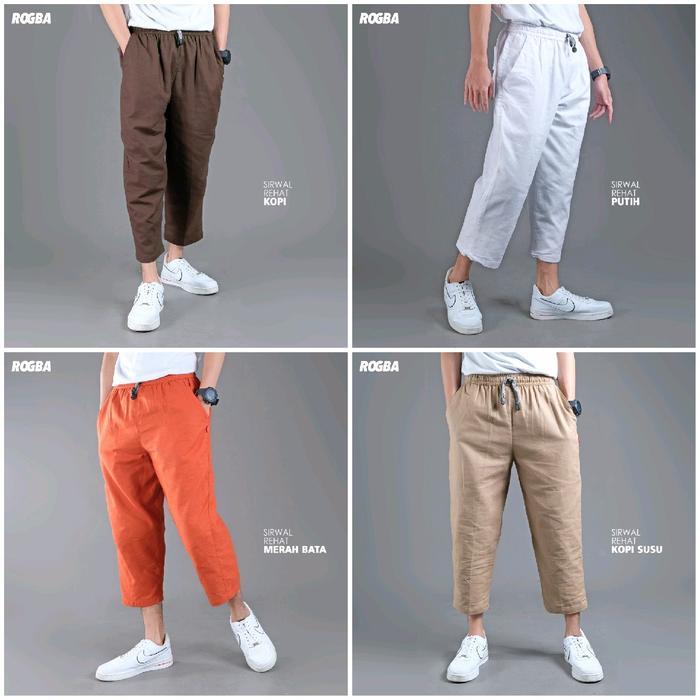 m3 Celana Sirwal pria Muslim Dewasa - celana Santai Pria - sirwal REHAT by ROSAL - Celana cingkrang
