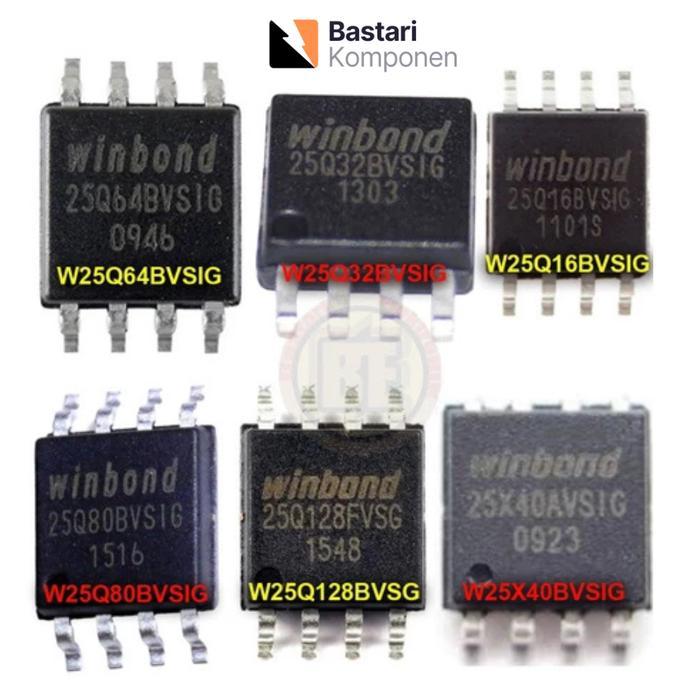 Terlaris IC Memory Eprom Sudah Isi Flash Program Firmware Bios Eprom 25Q16 / 25Q32 / 25Q64 / 25Q80 /
