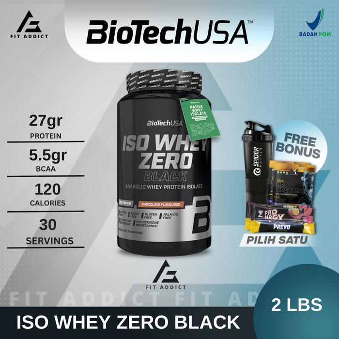 ASLI Biotech USA Iso Whey Zero Black 2 Lbs 2 Lb 2Lbs 2Lb Protein isolate READY STOCK