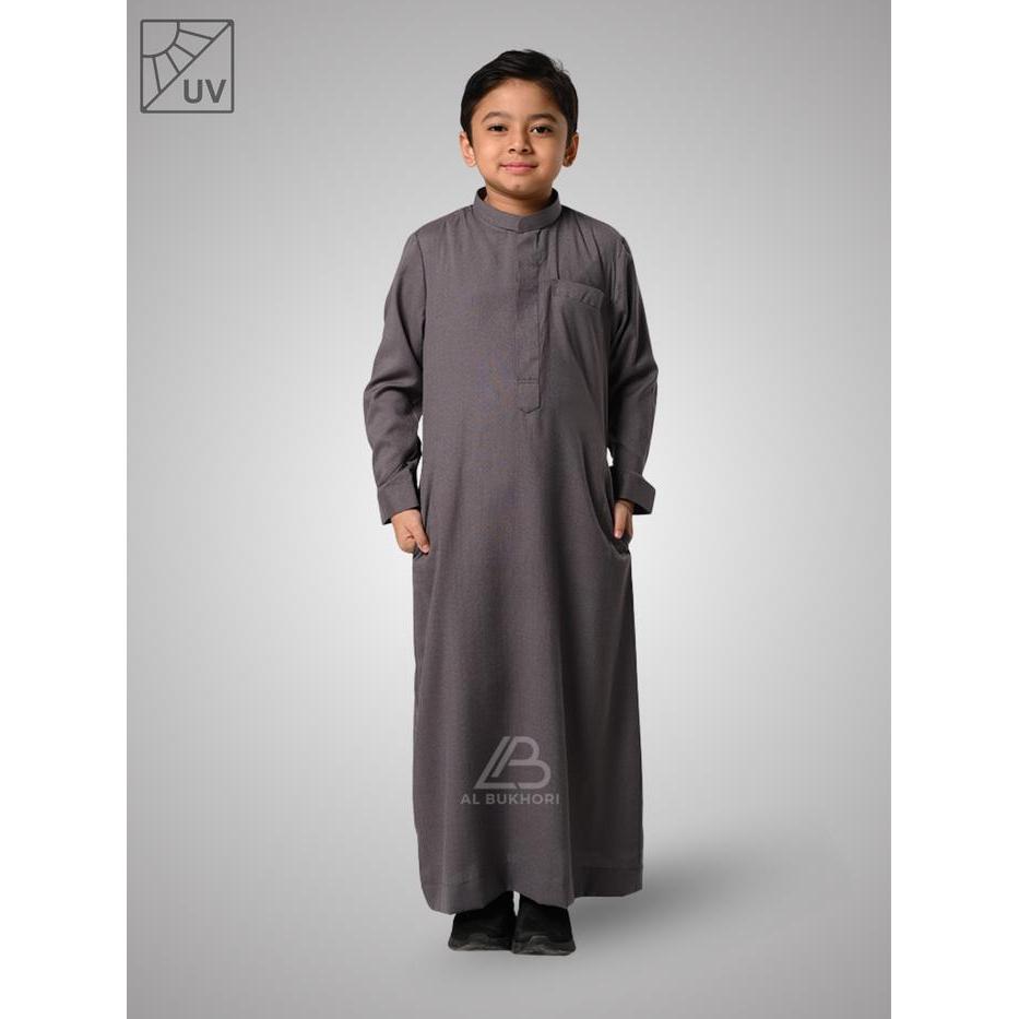 DISKON Al Bukh - ANTI UV Jubah Anak Gamis Laki Laki Thobe Premium 4 - 12 Tahun Lengan Panjang -