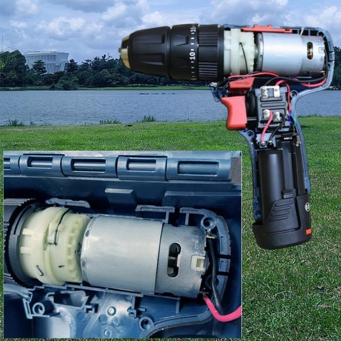 [] JLD Motor Dinamo RS550 Bor Cordless 12V/21V 12 Gigi 8.8MM Pengganti Bor Baterai DC untuk Proyek