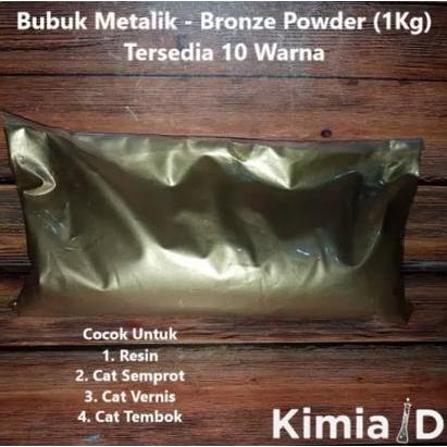 Kimiaid Metallic Powder 1 Kg - Cat Resin Pewarna Resin Pigmen Bubuk untuk Cat Semprot & Resin 10
