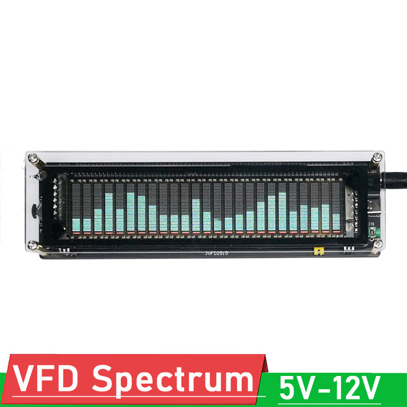 VFD Tampilan Spektrum Musik Jam Kontrol Suara Indikator Tingkat Penganalisis Irama VU Meter untuk TY