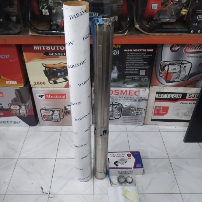 Pompa Air Submersible Satelite DABAVON Stainless 4" 2Hp