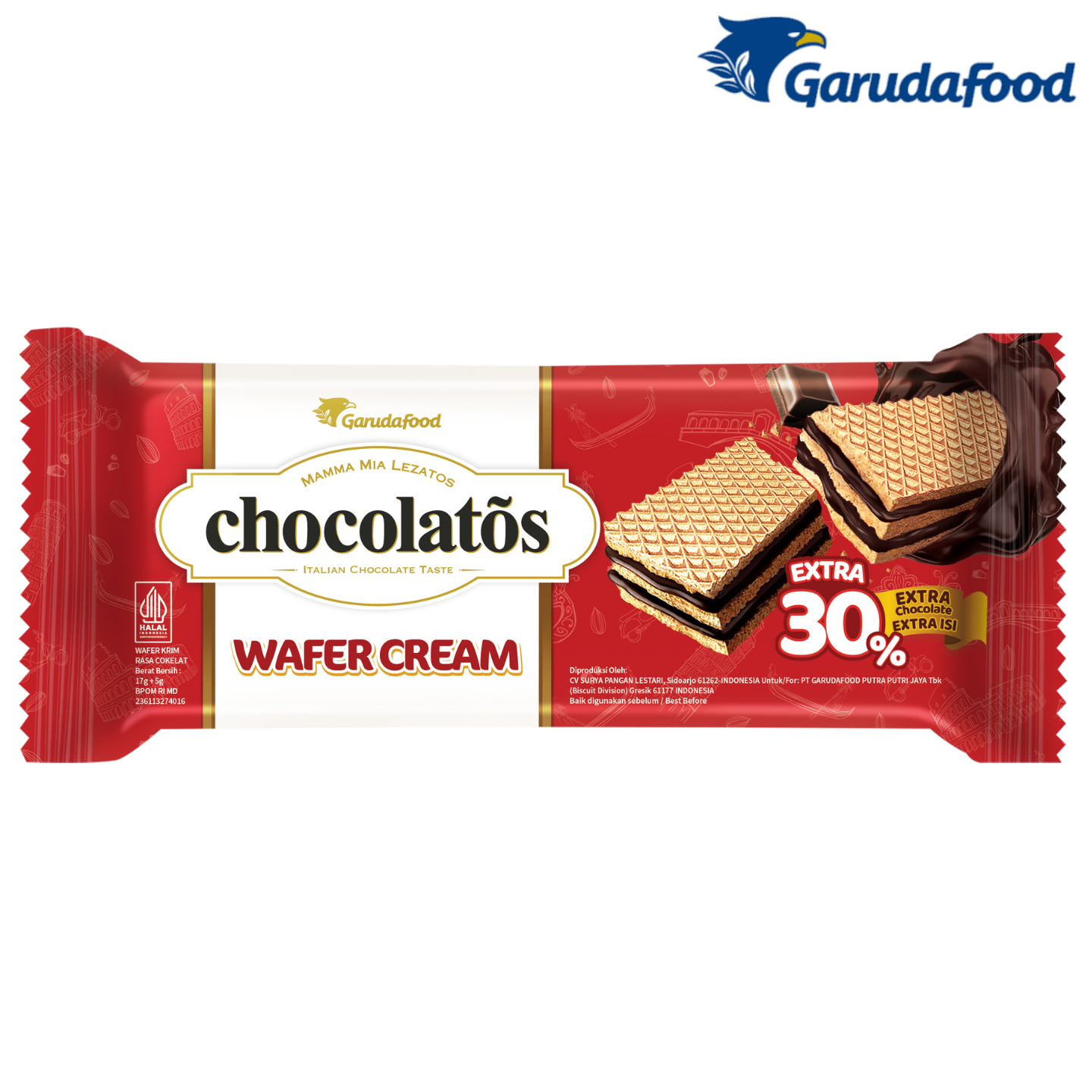 

Chocolatos Wafer Cream Original 17g x 10 pcs