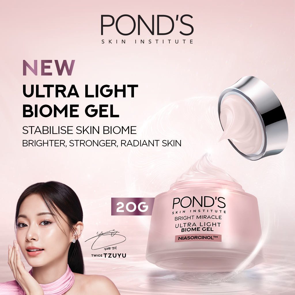 PONDS BRIGHT MIRACLE ULTRA LIGHT BIOME GEL - BRIGHTENING MOISTURIZER GEL 20GR