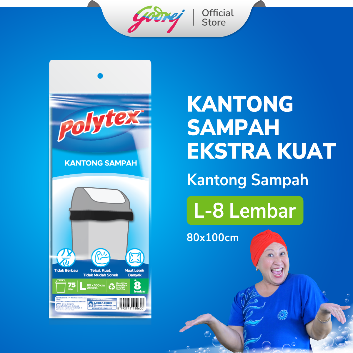 Polytex Kantong Sampah Ukuran L