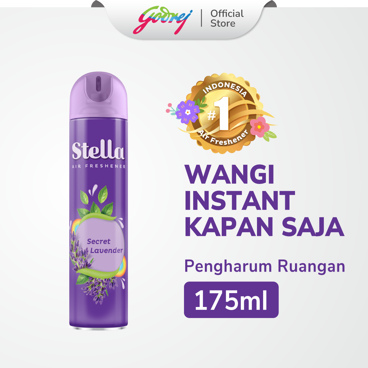 Stella Aerosol Secret Lavender 175ml - Pengharum Ruangan Semprot