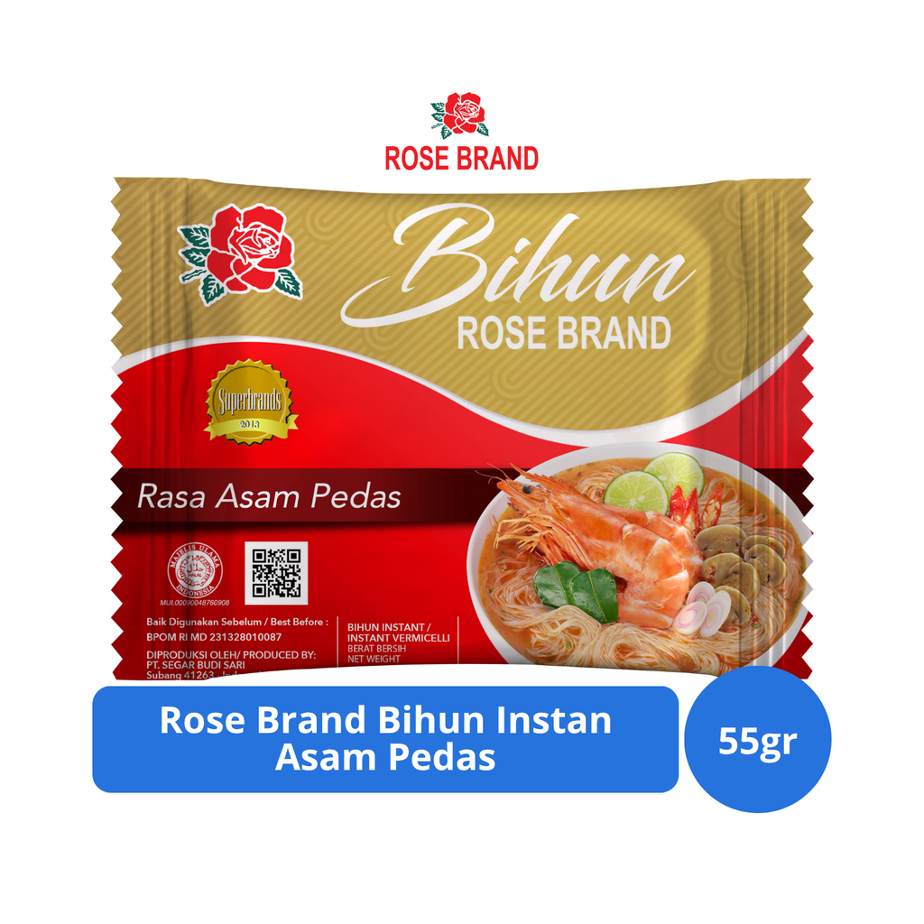 

Rose Brand Bihun Instan Asam Pedas 55gr