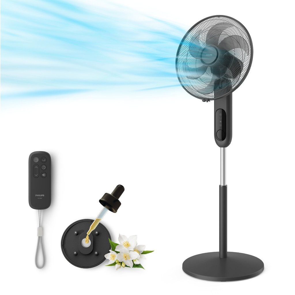 Terbaru Kipas Angin Philips Hitam CX1520/01 - Paling Canggih dengan Remote & Timer, Digital Display 