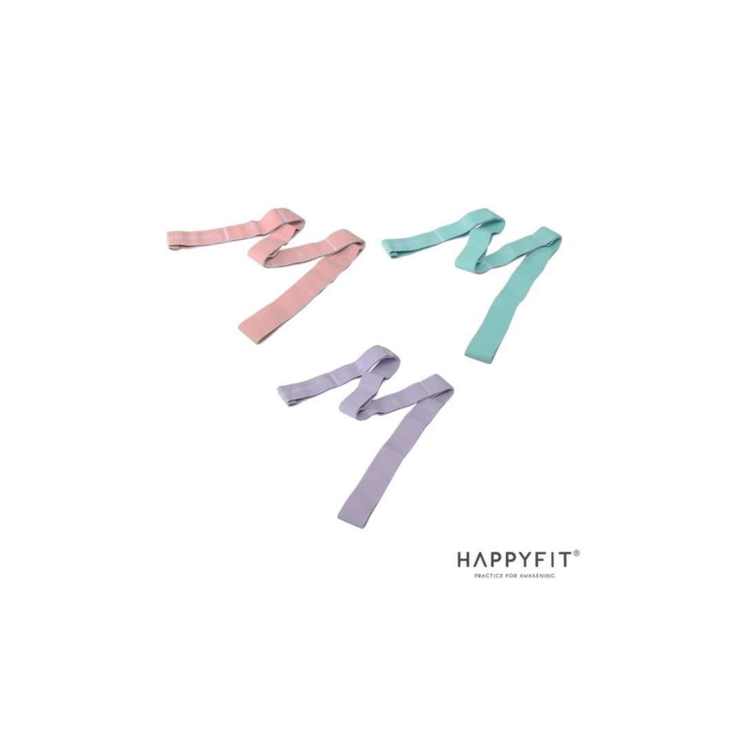 [GIFT] Gift GWP - HAPPYFIT - 8 Loops Yoga Stretching Exercise Strap Woven / Yoga Pilates Strap Tali 