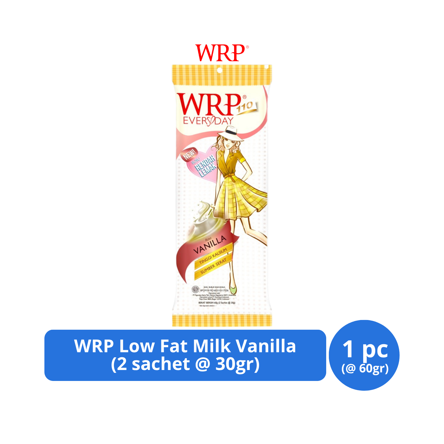 

WRP Low Fat Milk Vanilla 60gr (2s @ 30gr)