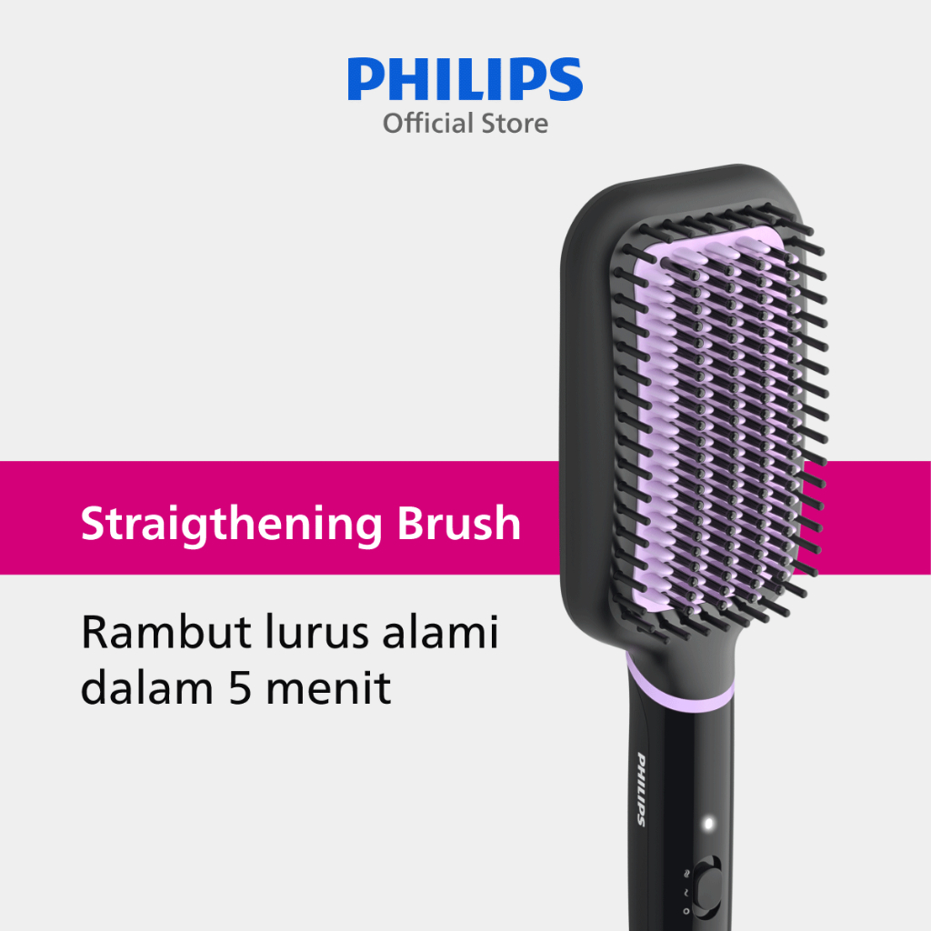 [GIFT] Philips | Heated Brush EssentialCare | Sisir Catok | Rambut Lurus Alami dalam 5 Menit dengan 
