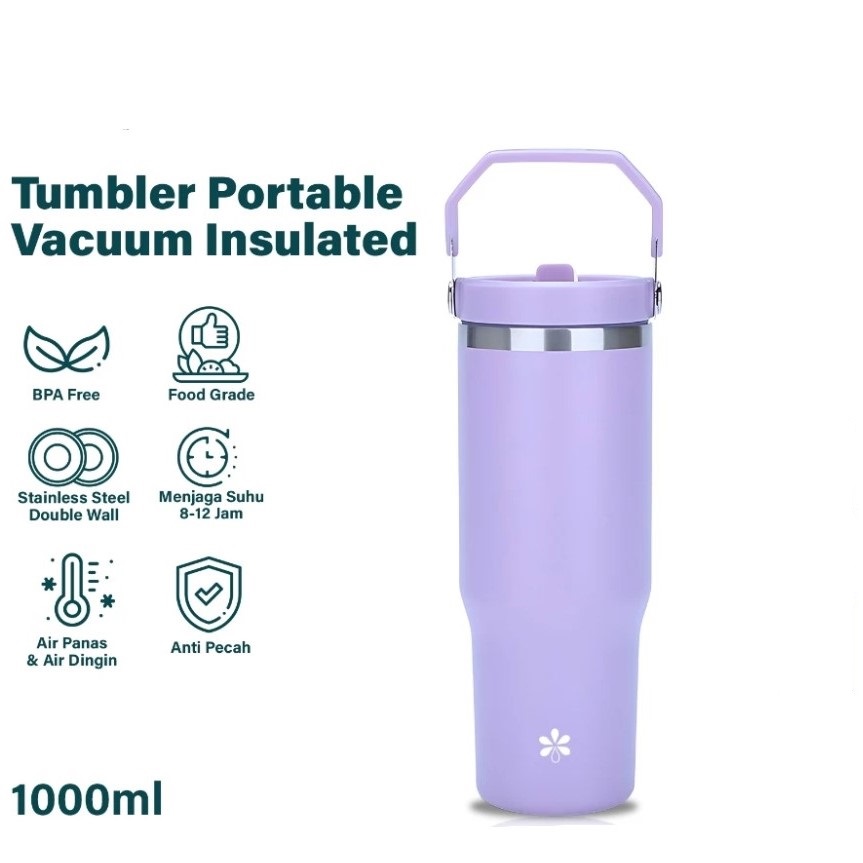 [GIFT] Tumbler Portable Stainless 900 ml | Thermos Cup Vacuum Insulated