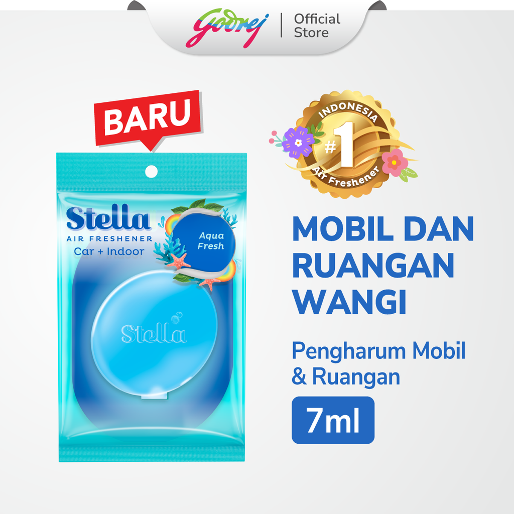 Stella Daily Freshness Car + Indoor Aqua � Pengharum Pewangi Mobil & Ruangan Praktis