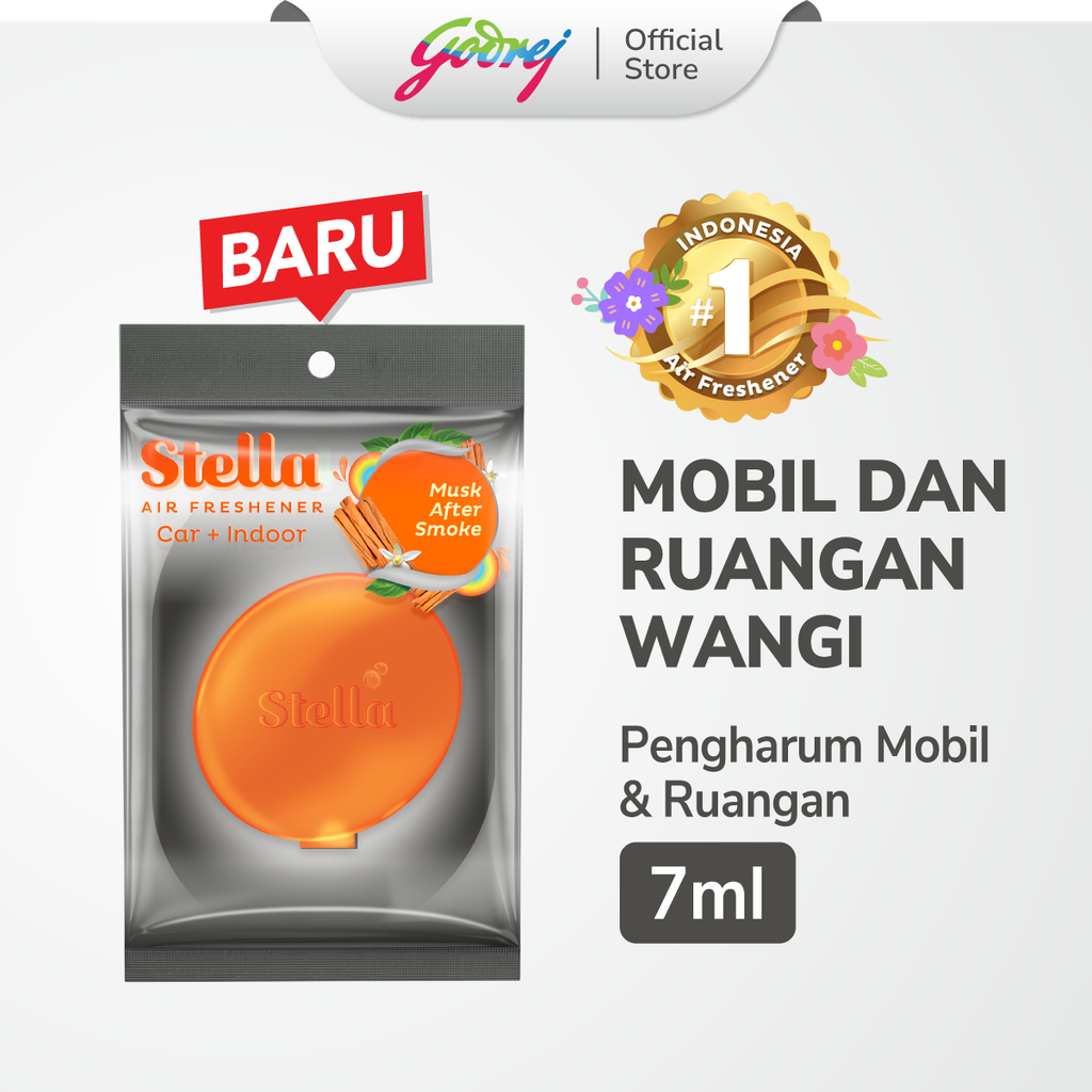 Stella Daily Freshness Car + Indoor Musk � Pengharum Pewangi Mobil & Ruangan Praktis