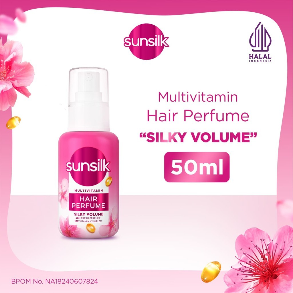 Sunsilk Multivitamin Hair Perfume Vitamin Rambut, Rambut Wangi & Bervolume 50mL