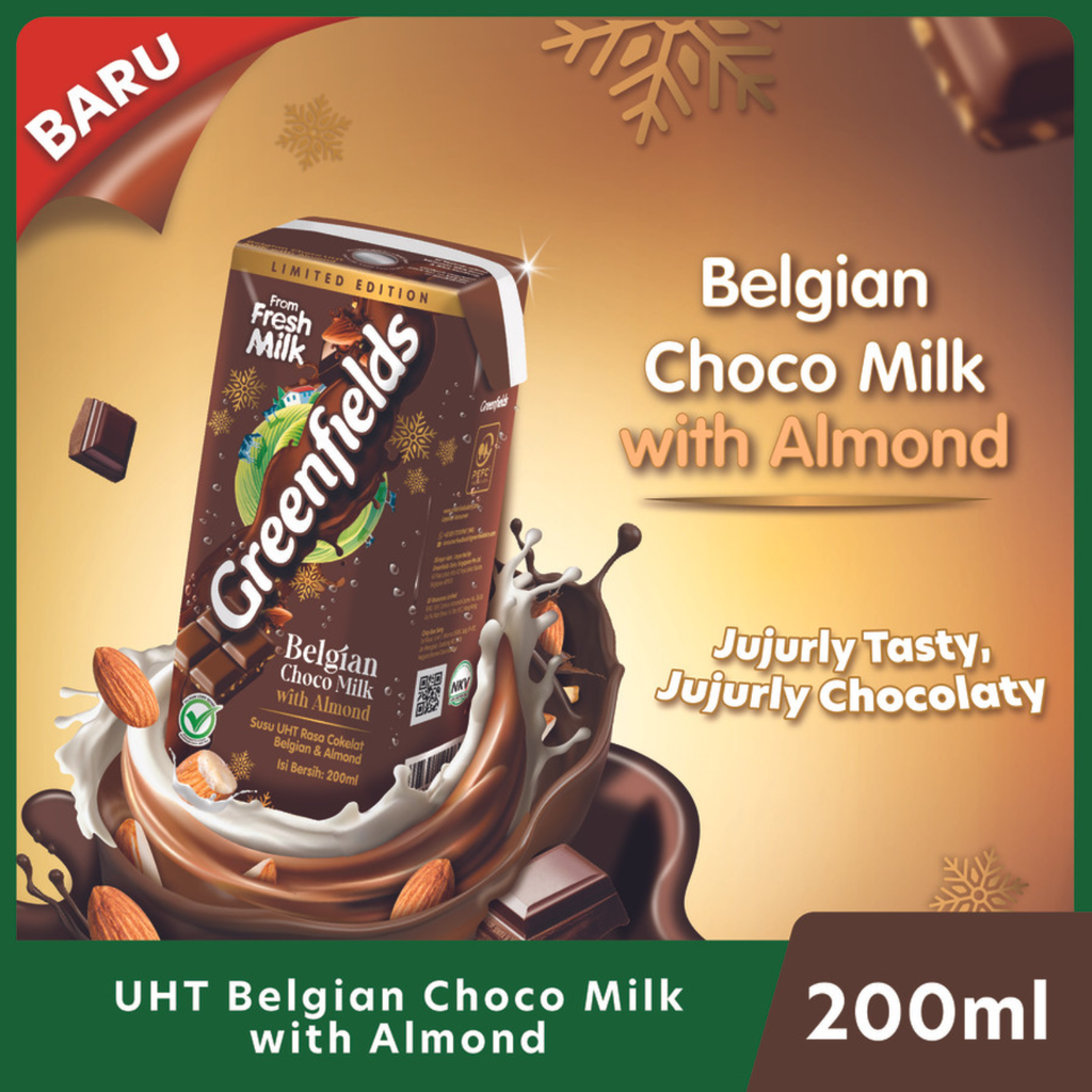 

Greenfields Susu UHT Belgian Chocolate with Almond 200ml