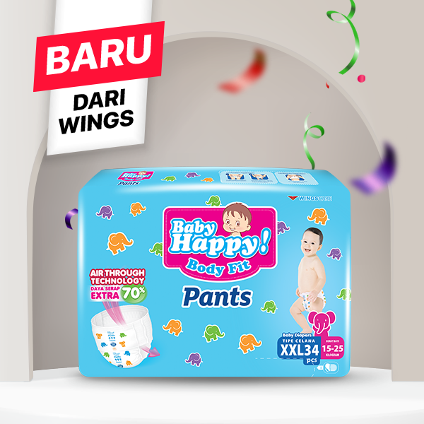 Baby Happy Pants Popok Bayi Celana XXL 34 - Gambar 2