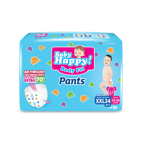 Baby Happy Pants Popok Bayi Celana XXL 34 - Gambar 3