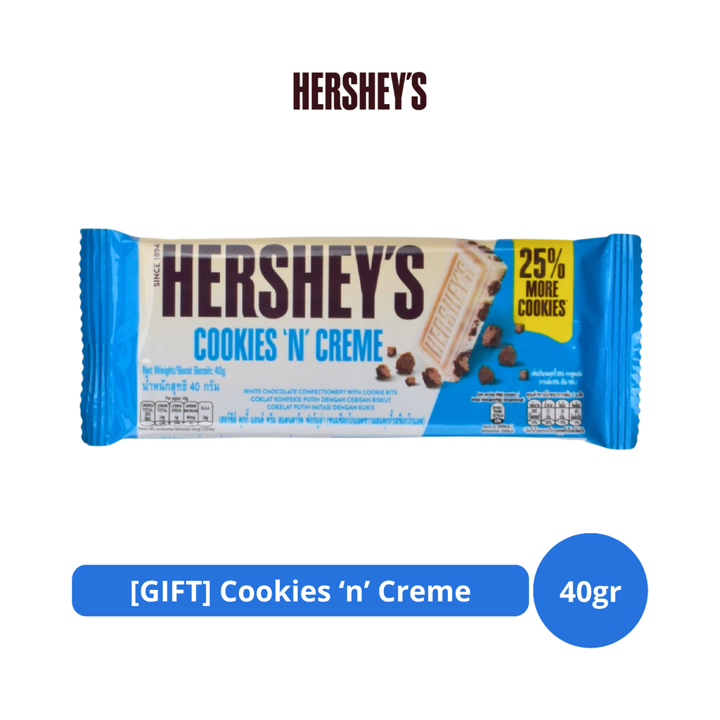 

[GIFT] Hershey's Bar Cookies 'n' Creme 40gr