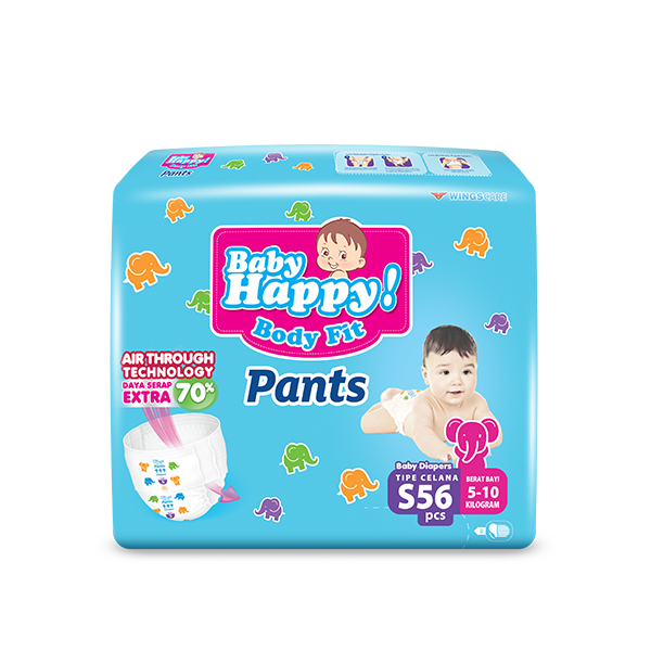 Baby Happy Pants Popok Bayi Celana S 56 - Gambar 3