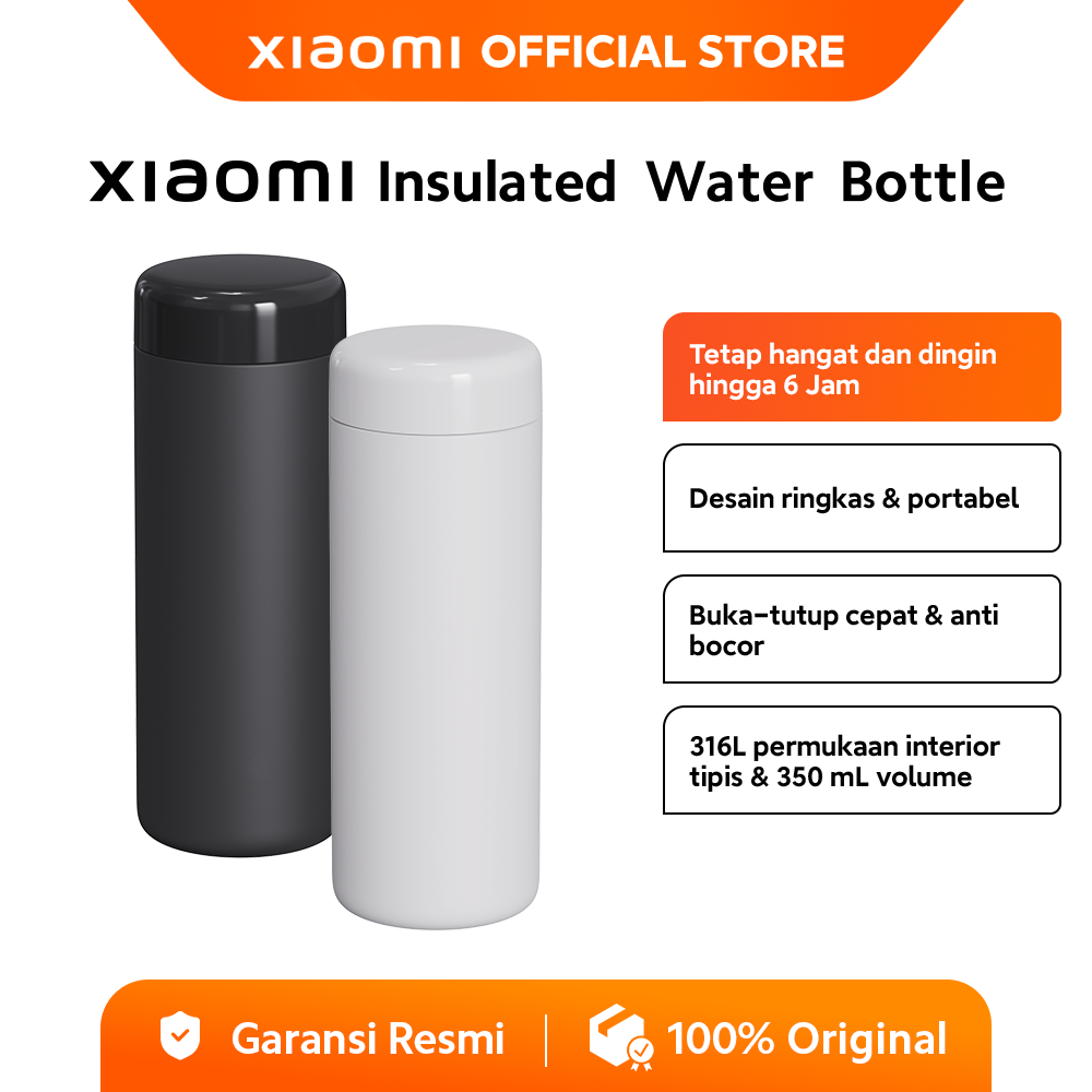 Xiaomi Insulated Water Bottle | Tetap Hangat dan Dingin hingga 6 Jam |  Desain Ringkas & Portabel | 