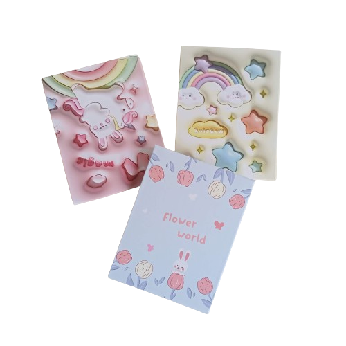 [GIFT] Folding Mirror (Motif Random) - Cermin Rias