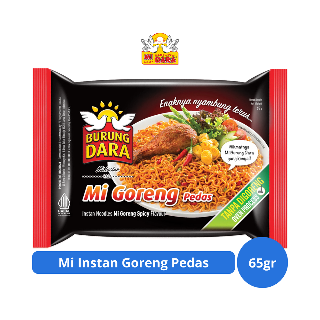 

Burung Dara Instan Mi Goreng Pedas 65gr