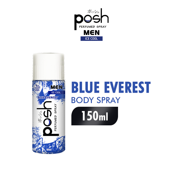Posh Men Perfumed Spray Ice Cool Blue Everest Sensasi Dingin 150 ml