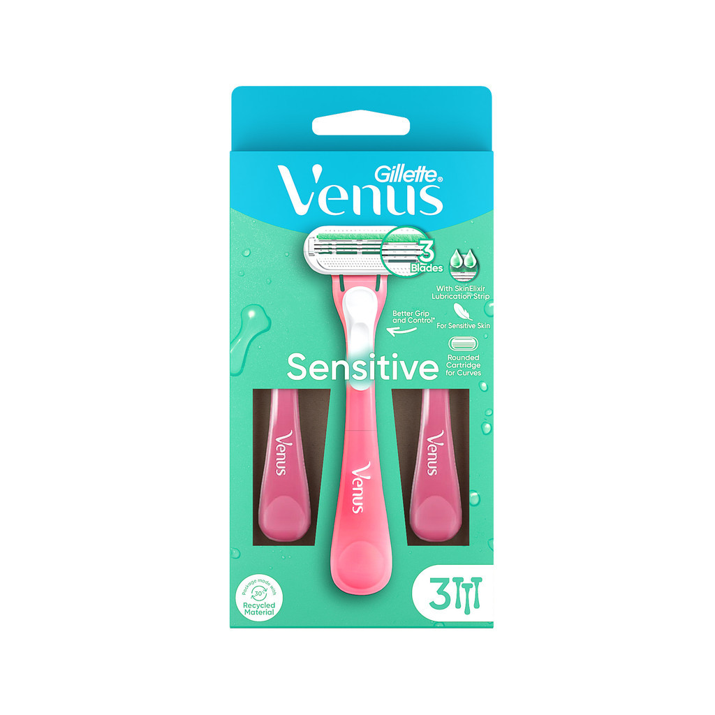 Gillette Venus Alat Cukur Wanita Sensitive Isi 3 Razor Pisau Cukur