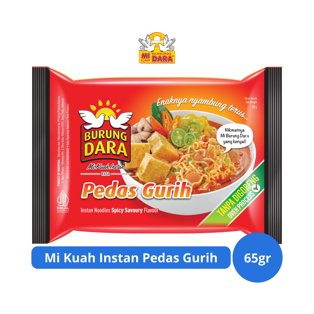 

Burung Dara Mi Kuah Instan Pedas Gurih 65gr
