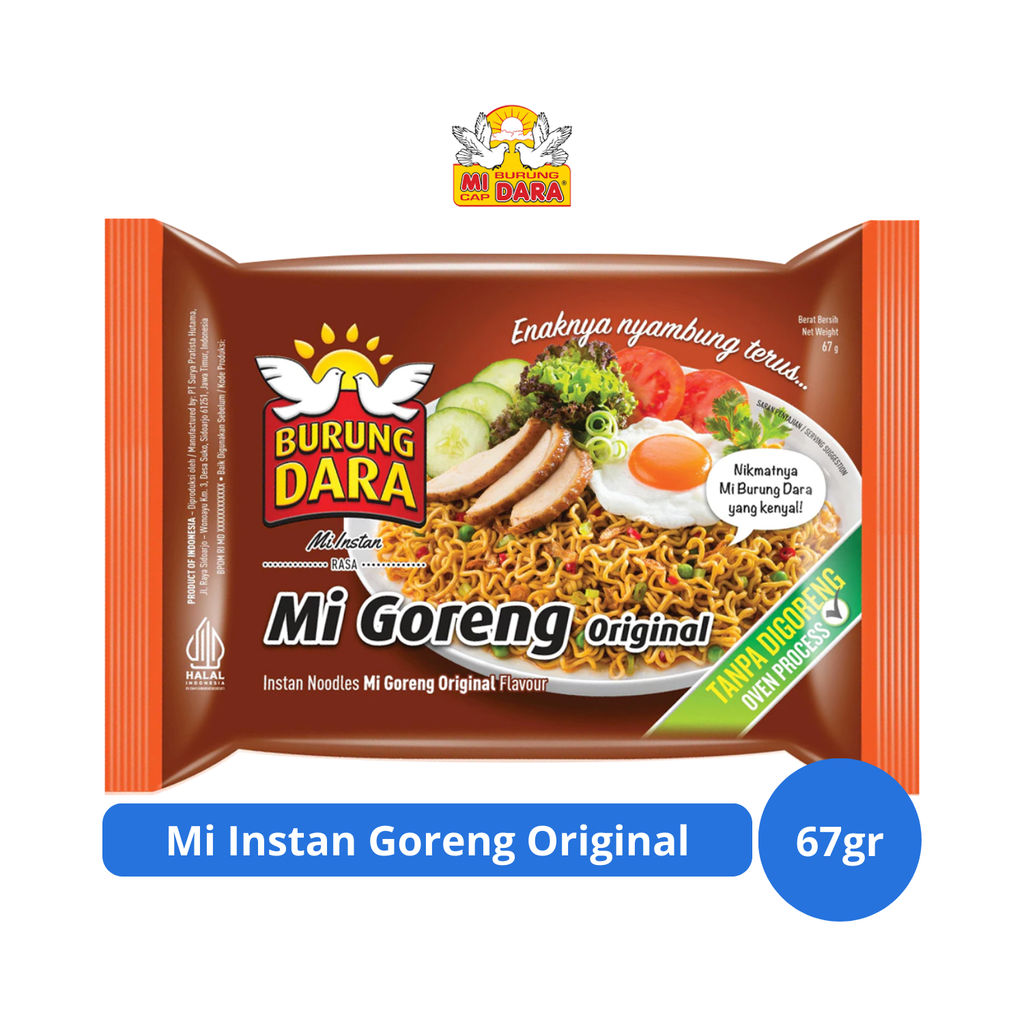 

Burung Dara Mi Instan Goreng Original 67gr