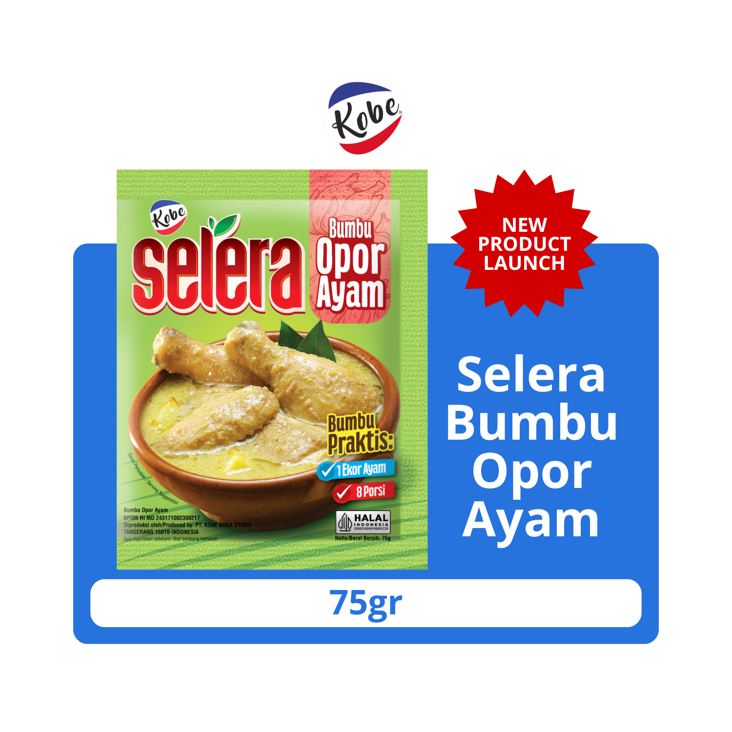 

Kobe Selera Bumbu Opor Ayam 75gr