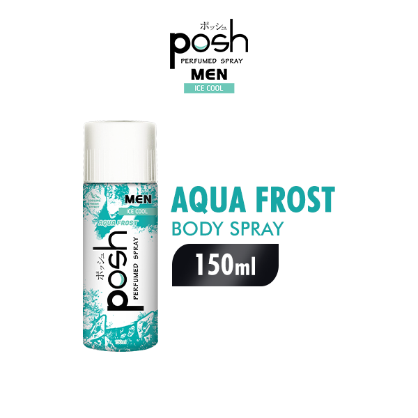 Posh Men Perfumed Spray Ice Cool Aqua Frost Sensasi Dingin 150 ml