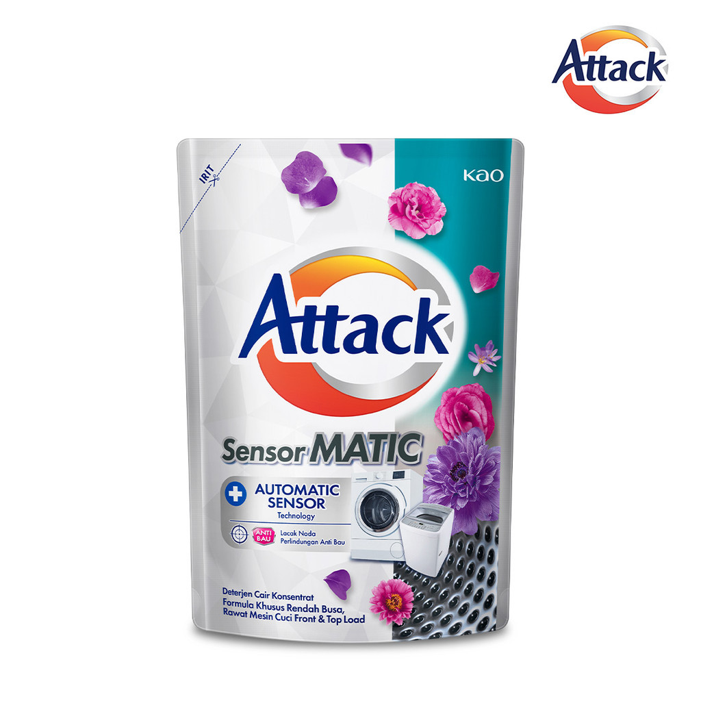 [FREE GIFT] Attack Sensor Matic Liquid detergent 1200ml untuk 1 tahun