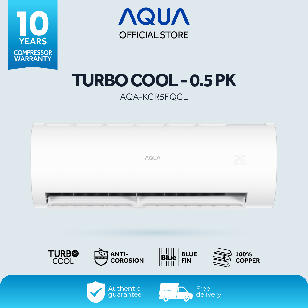 AQUA Elektronik AQA-KCR5FQGL AC 0.5 PK Standard 360W- Powerful Cooling - Triple Airflow - Anti Corro