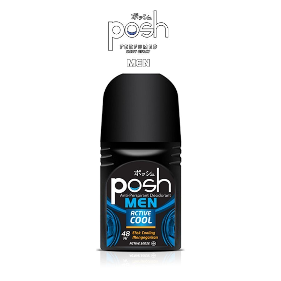 Posh Men Roll On Deodoran Active Cool 50 ml - Gambar 3