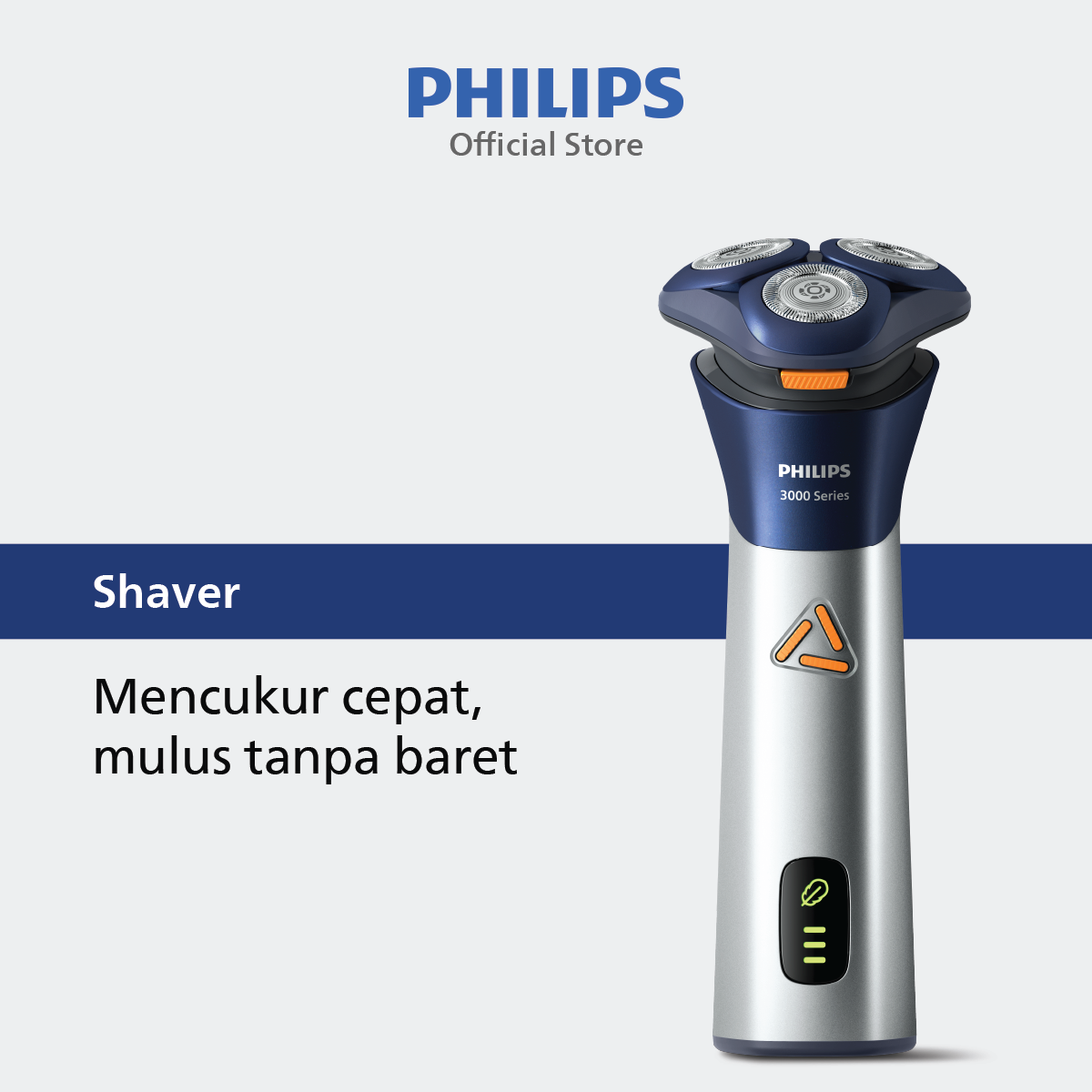 Philips | Shaver 3000 | Alat Cukur Electric Kumis dan Jenggot Pria | Cukur Cepat Bahkan Untuk Kulit 